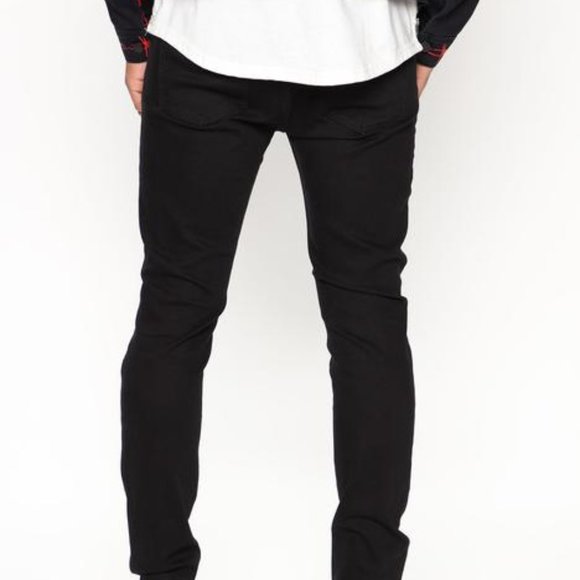 Icon Skinny Jean - Black mens asian size 34W - Picture 3 of 11